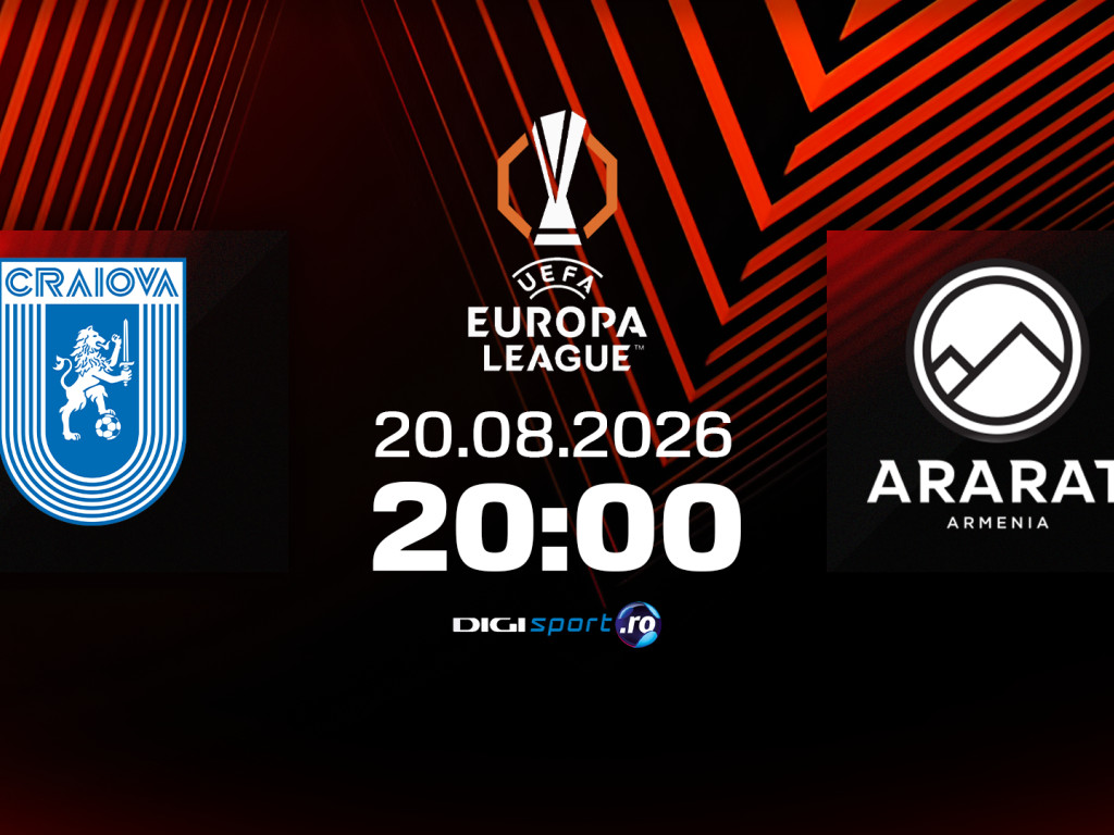 Universitatea Craiova - Ararat-Armenia LIVE TEXT, ora 20:00, digisport.ro. Turul dublei din play-off-ul Europa League