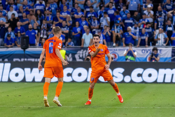 UEFA Champions league first play-off game between teams of SK Slovan Bratislava and Celje