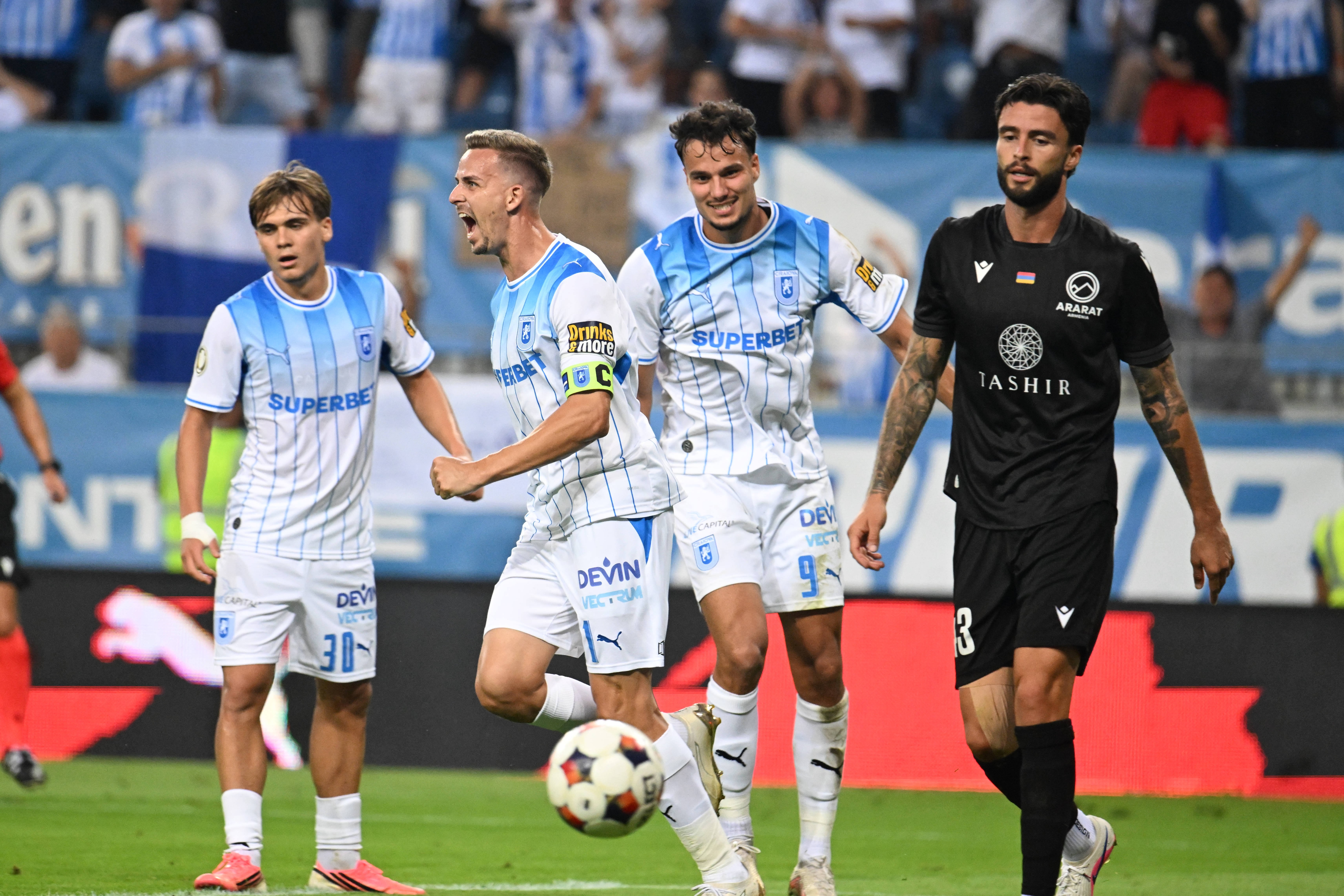 Universitatea Craiova - Ararat-Armenia 1-1. Doar egal pe ”Ion Oblemenco”! Calificarea se joacă în deplasare