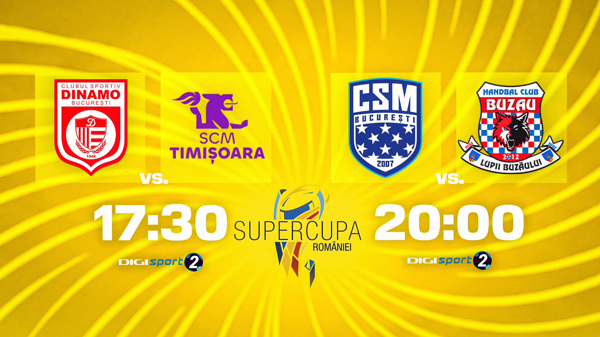 Semifinalele Supercupei României: Dinamo - Timișoara, LIVE VIDEO 17:30, DGS 2 / CSM București - HC Buzău, 20:00