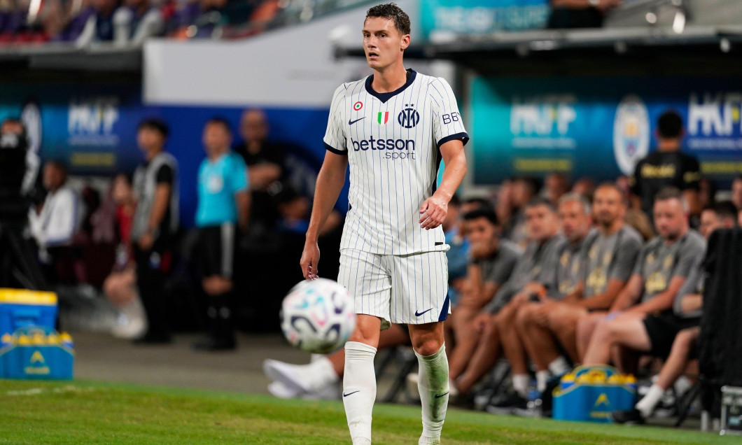 Kristjan Asllani of Inter Milan during Inter Milan VS Manchester City at Kai Tan Stadium during the Hong Kong Football Festival 2026 in Hong Kong, August 1, 2026. NEXPHER/Vernon Yuen