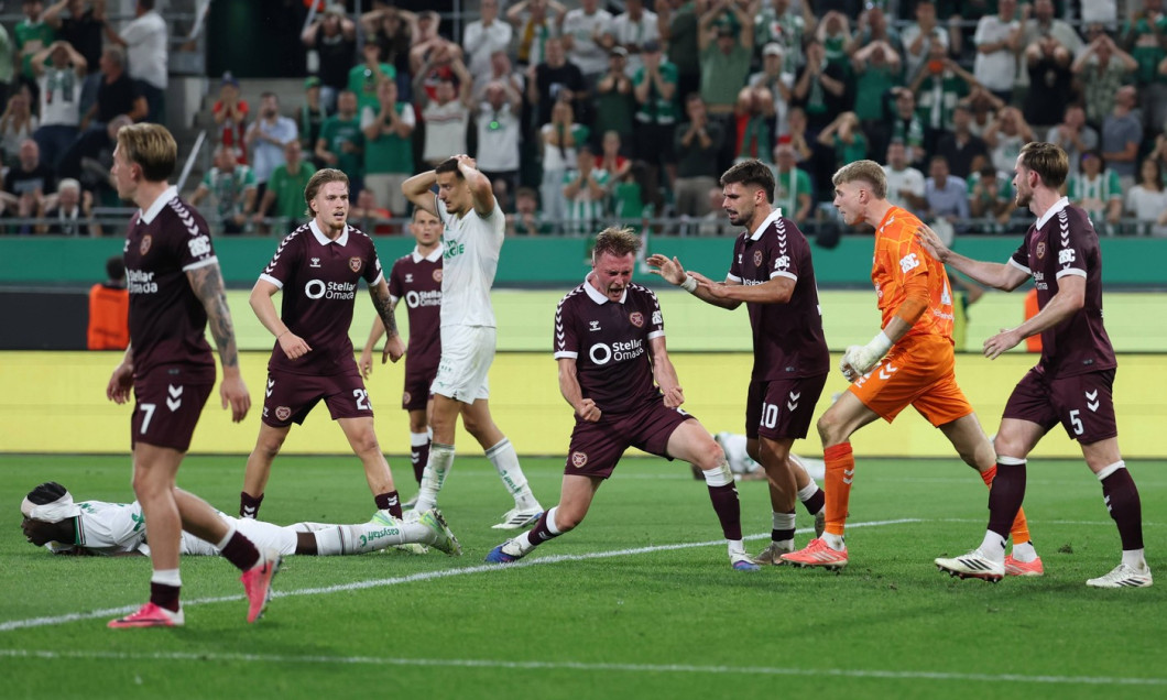26.August.2026 - SOCCER - 2026/27 UEFA Conference League Play-offs, 2nd Leg, SK Rapid Wien vs Heart of Midlothian FC