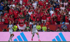 Toronto, Canada - 12 June: Jovo Lukic 25 of Bosnia and Herzegovina celebrates after scoring his team s first goal during