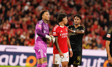 Patrick Sequeira, Richard Rios and Rafael Brito seen during Liga Portugal game between SL Benfica and Casa Pia AC (Maciej Rogowski/Ball Raw Images)