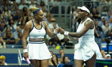 NEW YORK, NEW YORK - SEPTEMBER 4: Serena Williams of the United States and Venus Williams of the United States in their doubles match against Hao-Ching Chan of Chinese Taipei and Maya Joint of Australia during the 2026 US Open - Day 6 at USTA Billie Jean