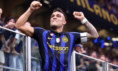 Milano, Italy. 05th Sep, 2026. Lautaro Martinez of Fc Internazionale celebrates after scoring a goal during the Serie A match beetween Fc Internazionale and SSC Napoli at Stadio Giuseppe Meazza on September 5 2026 in Milan Italy . Credit: Marco Canoniero/