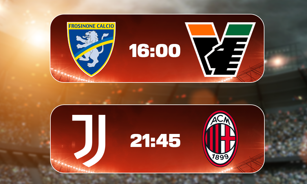 Frosinone - Venezia, LIVE VIDEO 16:00, DGS 4. Juventus - AC Milan, 21:45, DGS 2. Etapa a 3-a din Italia continuă