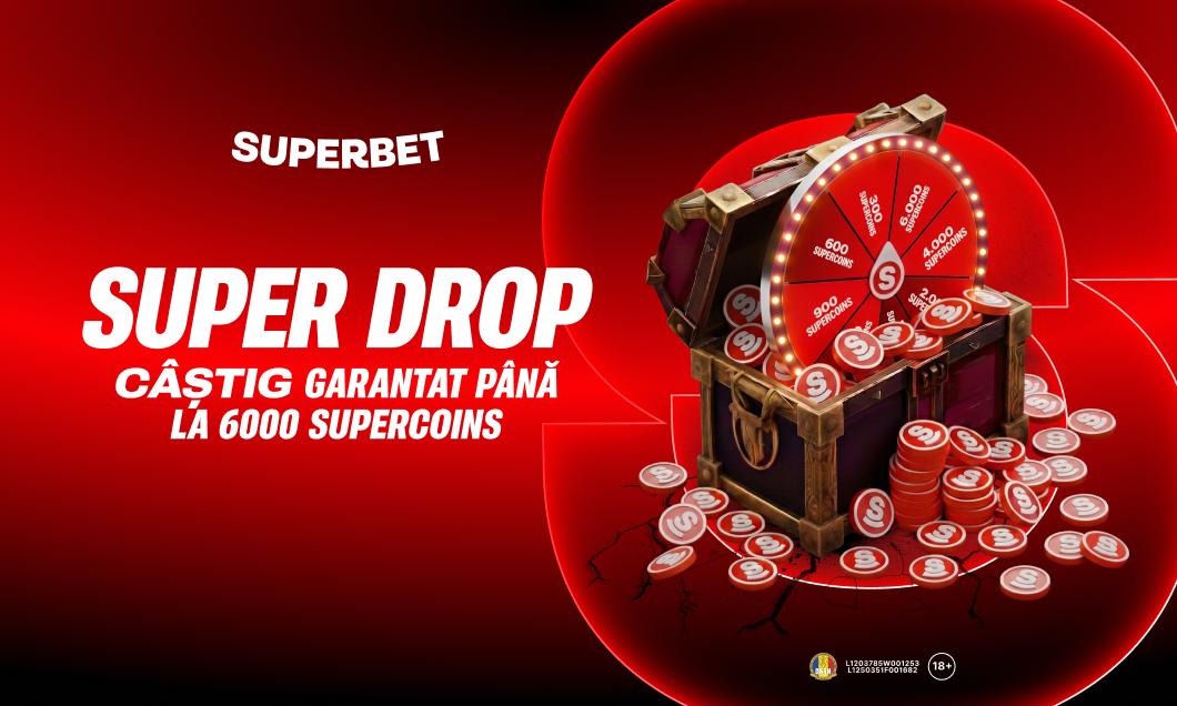 (P) Azi e Super Drop cu câștig garantat la Super Spin, exclusiv la Superbet