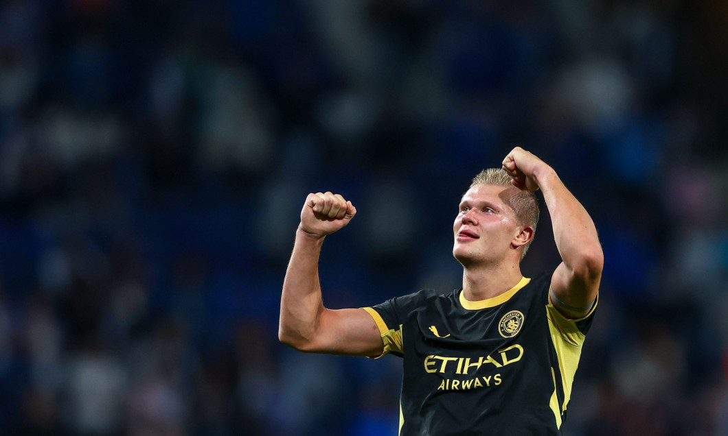 Dragon Stadium, Oporto, Portugal. 8 September, 2026. Pictured left to right, Erling Haaland (Manchester City) in action during the UEFA Champions League 26/27 match between FC Porto vs Manchester City at Dragon Stadium. Credit: Victor Sousa/Alamy Live New