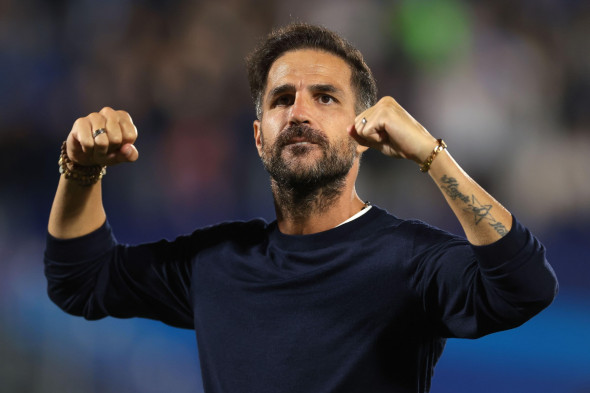 10th September 2026, Stadio Giuseppe Sinigaglia, Como, Italy, Como 1907 v RB Leipzig, UEFA Champions League, Group phase, Matchday 1, Season 2026-20267. Cesc Fabregas Head coach of Como 1907 celebrates the 4-1 victory in front of the fans after the match.