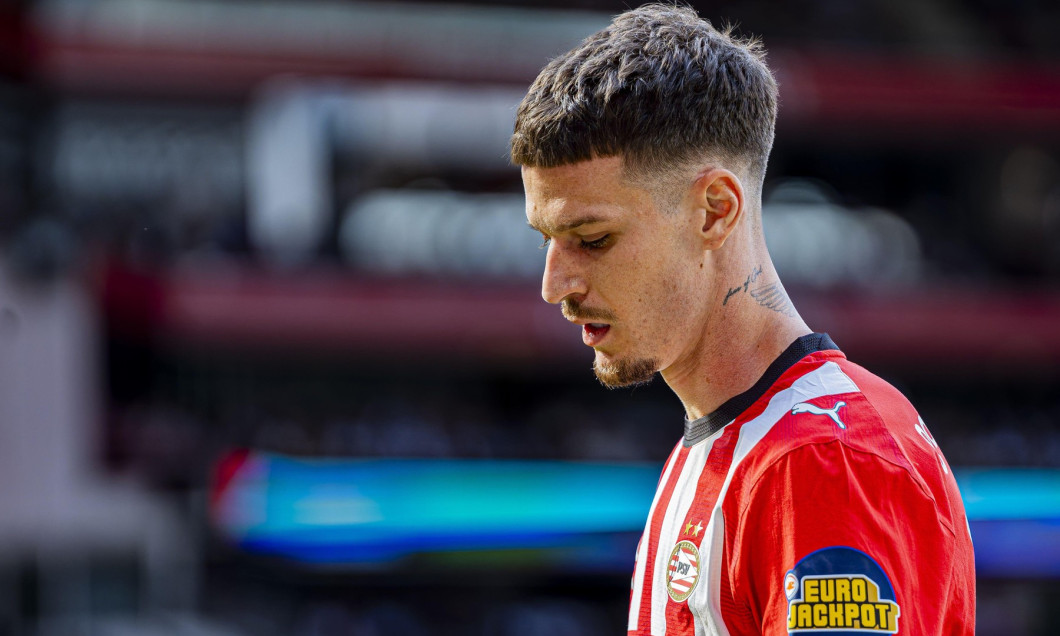 EINDHOVEN - Dennis Man of PSV Eindhoven during the Eredivisie match between PSV Eindhoven and FC Groningen at the Philips Stadium on August 23, 2026 in Eindhoven, the Netherlands. KEVIN SENDERS / ANP