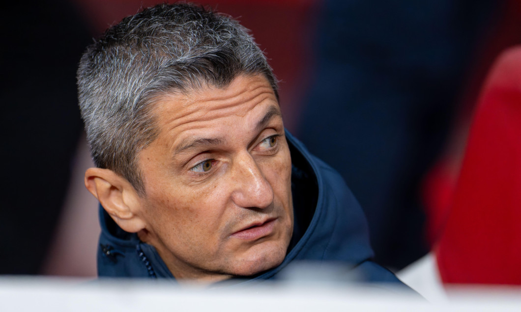 Lille, France. 23rd Oct, 2025. LILLE, FRANCE - OCTOBER 23: Head coach Razvan Lucescu of PAOK FC looks on during the UEFA Europa League 2025/26 League Phase MD3 match between LOSC Lille and PAOK FC at Stade Pierre Mauroy on October 23, 2025 in Lille, Franc