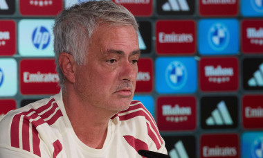 Madrid, Spain. 14th Sep, 2026. Coach Jose Mourinho (Real Madrid CF) attends a press conference on the eve of the LaLiga EA SPORTS 2026/2027 match between Elche CF and Real Madrid CF Real Madrid CF is holding its final training session and pre-match press