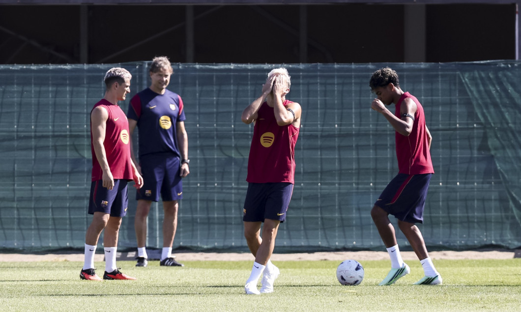 FC Barcelona Training And Press Conference - LaLiga EA Sports