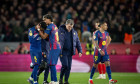 Barcelona, Spain. 03rd Mar, 2026. Lamine Yamal (FC Barcelona) and Alejandro Balde (FC Barcelona) are seen during a Copa del Rey match between FC Barcelona and Atletico de Madrid at Spotify Camp Nou in Barcelona, Spain, on March 03 2026. Photo by Felipe Mo