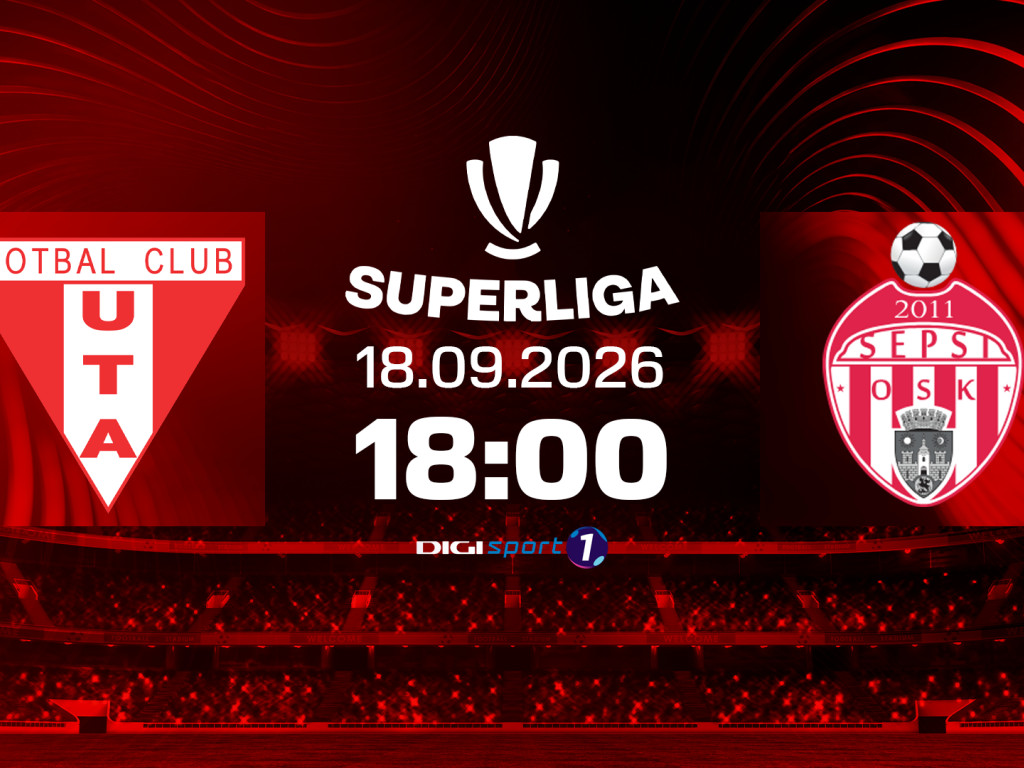 UTA - Sepsi, Live Video, 18:00, pe Digi Sport 1. Arădenii caută a 3-a victorie în SuperLigă!
