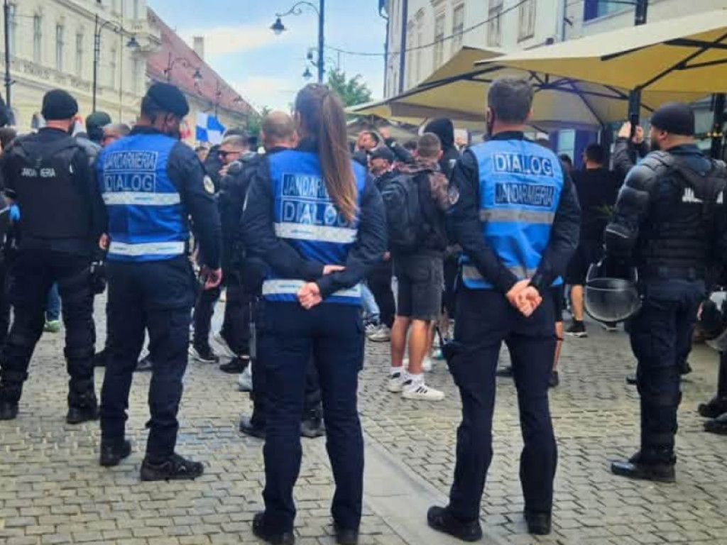 Incidente violente la Sibiu: Jandarmeria a intervenit în forță