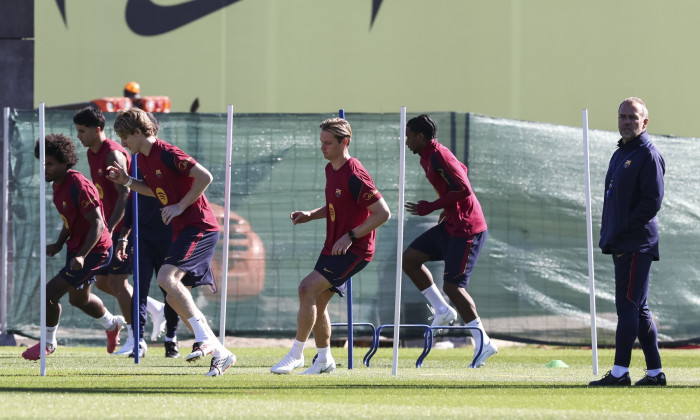FC Barcelona Training And Press Conference - LaLiga EA Sports