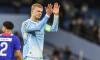 Erling Haaland of Manchester City applauds the fans after the game during the UEFA Champions League Matchday 2 of 8 match Manchester City vs Paris Saint-Germain at City of Manchester Stadium, Manchester, United Kingdom on 14 October 2026 (Photo by Mark C