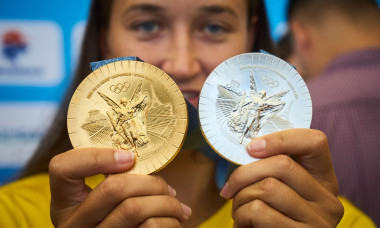 Romanian rowing, gymnastics and table tennis teams arrival from the Olympic Games, Otopeni, Ilfov, Romania - 07 Aug 2024