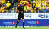 Bodø 20260811. Referee Istvan Kovacs during the Champions League qualifying match between Bodø/Glimt and Union Saint-Gilloise at Aspmyra Stadium. Photo: Mats Torbergsen / NTB This text is auto translated