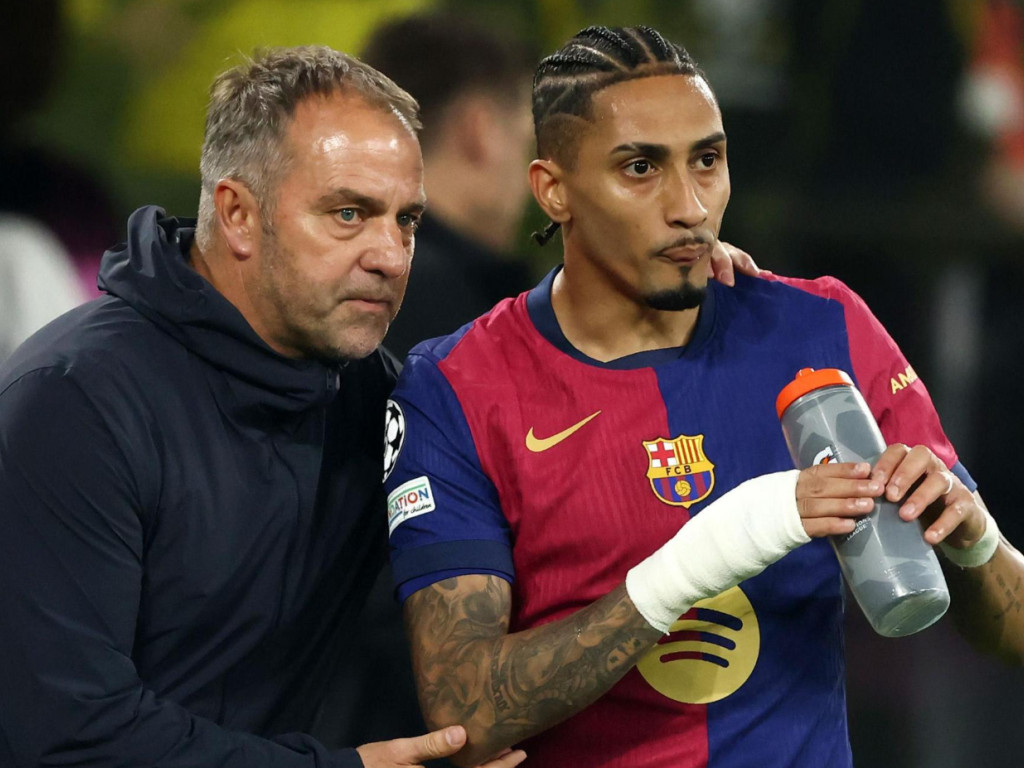 Hansi Flick a anunțat ce se întâmplă cu Raphinha, înainte de PSG - Barcelona: ”E sigur ce vă spun”