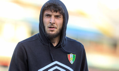 Ianis Stoica of Estrela da Amadora looks on during the Liga Portugal Betclic match between CF Estrela da Amadora and Sporting CP at Estadio Jose de Gomes on April 11th, 2026 in Amadora, Portugal. Liga Portugal Betclic - CF Estrela da Amadora vs Sporting C