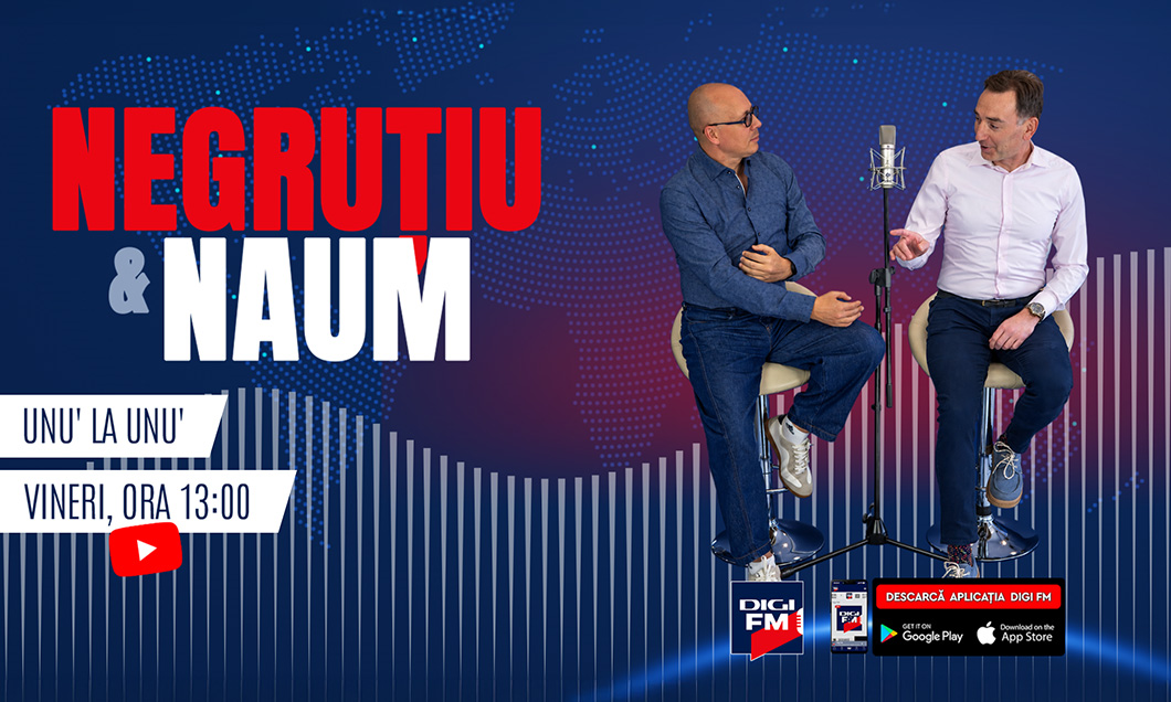 Florin Negruțiu și Radu Naum, față în față la masa dezbaterii, într-o nouă emisiune marca DIGI FM
