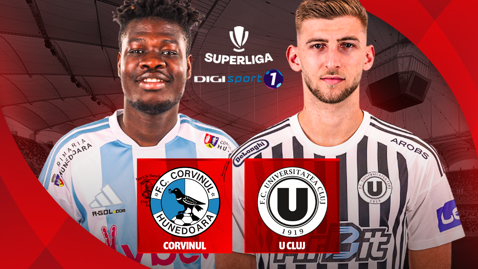 Imagine Stire Corvinul - U Cluj Live Video 21:00, Digi Sport 1 | Revedere după 35 de ani | 2review.ro