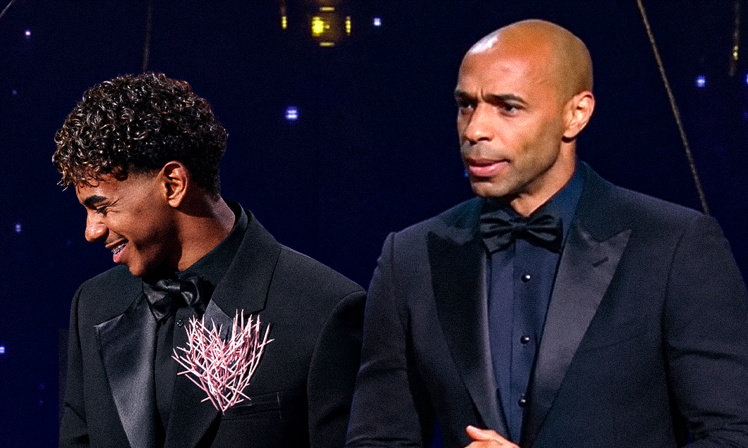 Imagine Stire Fără milă! Thierry Henry i-a pus o întrebare lui Yamal la gala Balonului de Aur și toată sala a început să râdă | 2review.ro
