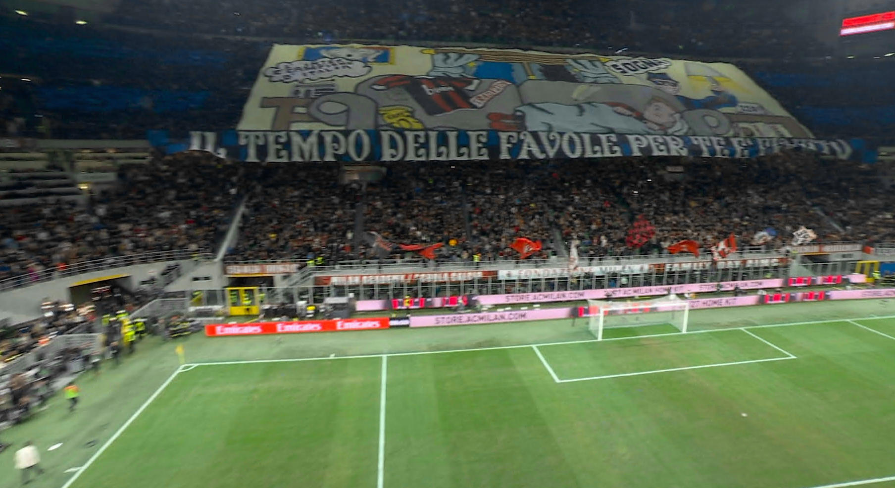 Imagine Stire Spectacol în tribune: scenografiile afișate de suporteri la AC Milan - Inter | 2review.ro