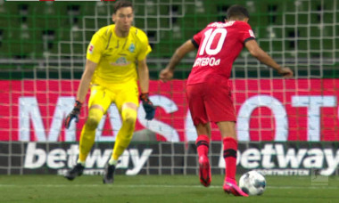 Kerem Demirbay a marcat pentru 1-4 în Werder Bremen - Bayer Leverkusen / Foto: Captură Digi Sport