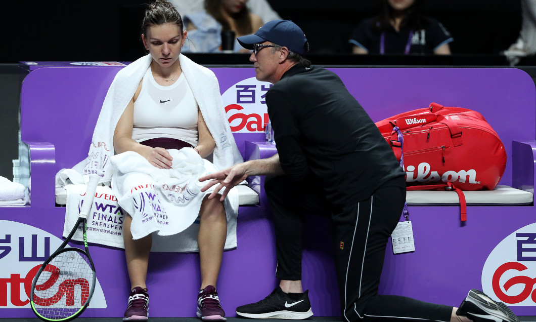Darren Cahill, alături de Simona Halep la Turneul Campioanelor din 2019 / Foto: Getty Images