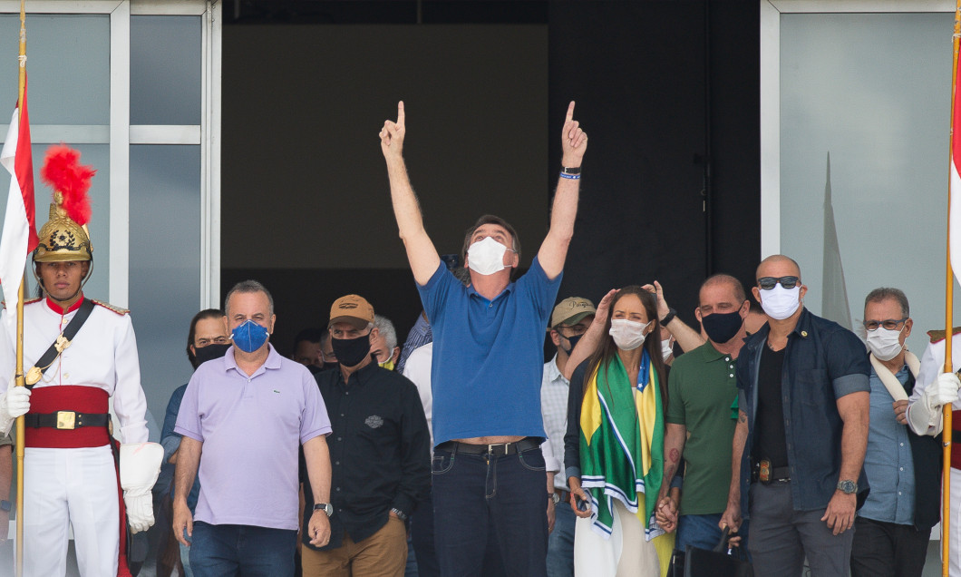 Motorcades in Support of Bolsonaro at the Esplanade of the Ministries Amidst the Coronavirus (COVID - 19) Pandemic