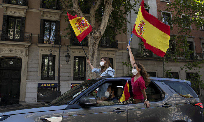 Far Right Vox Supporters Demonstrate In Spain