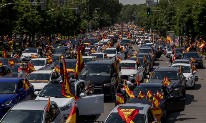 Far Right Vox Supporters Demonstrate In Spain