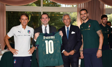 Minister for Sport and Youth Policies Vincenzo Spadafora Meets Italy Soccer Team