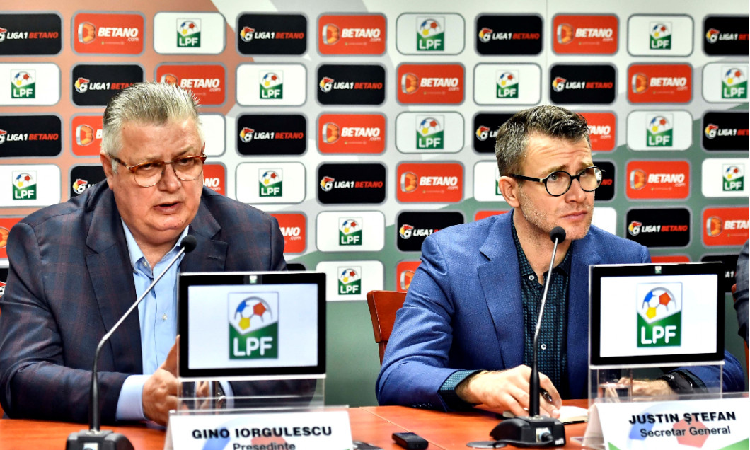 Justin Ștefan, secretarul general al LPF, alături de președintele Gino Iorgulescu / Foto: Sport Pictures