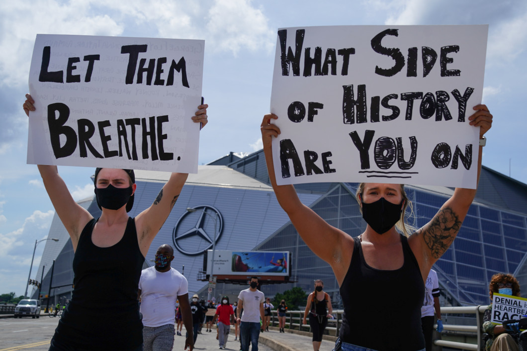 Atlanta Protest Held In Response To Police Custody Death Of Minneapolis Man George Floyd