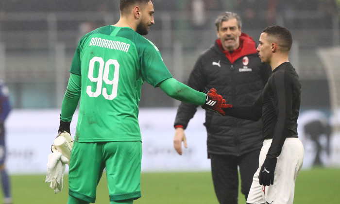 Gianluigi Donnarumma și Ismael Bennacer, jucătorii lui AC Milan / Foto: Getty Images