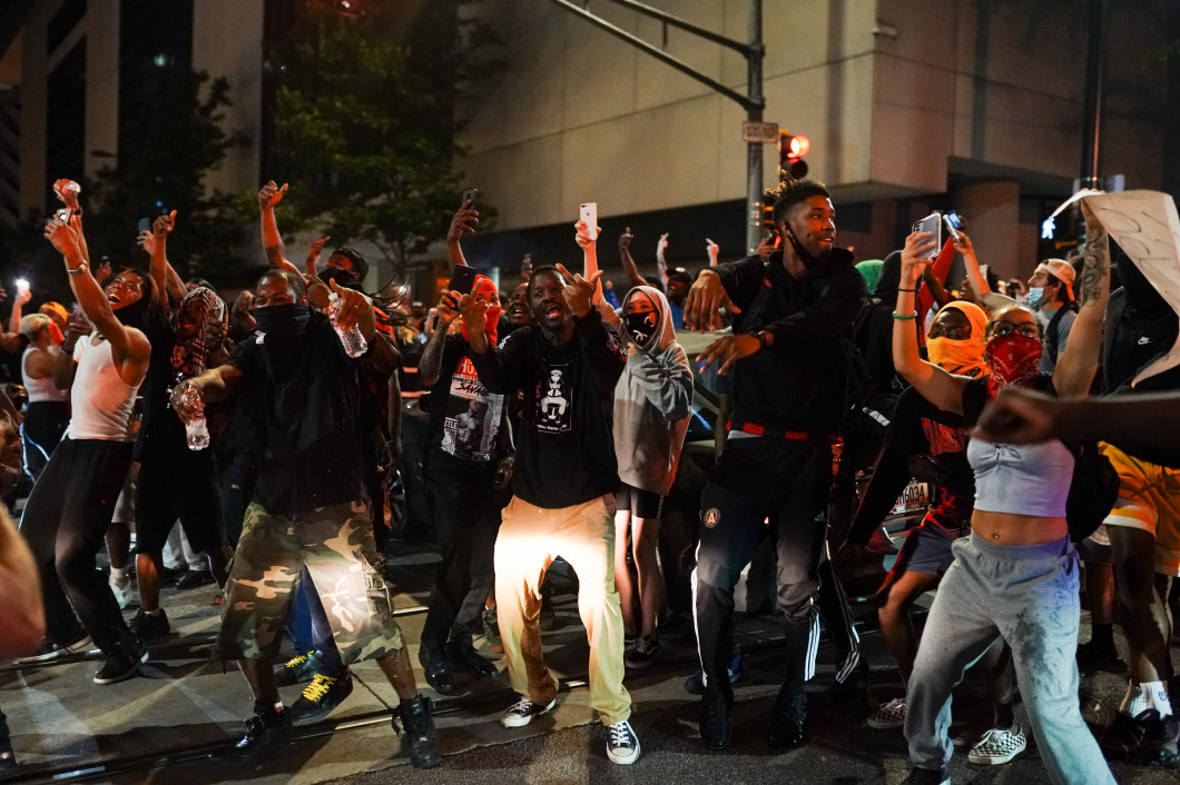 Atlanta Protest Held In Response To Police Custody Death Of Minneapolis Man George Floyd