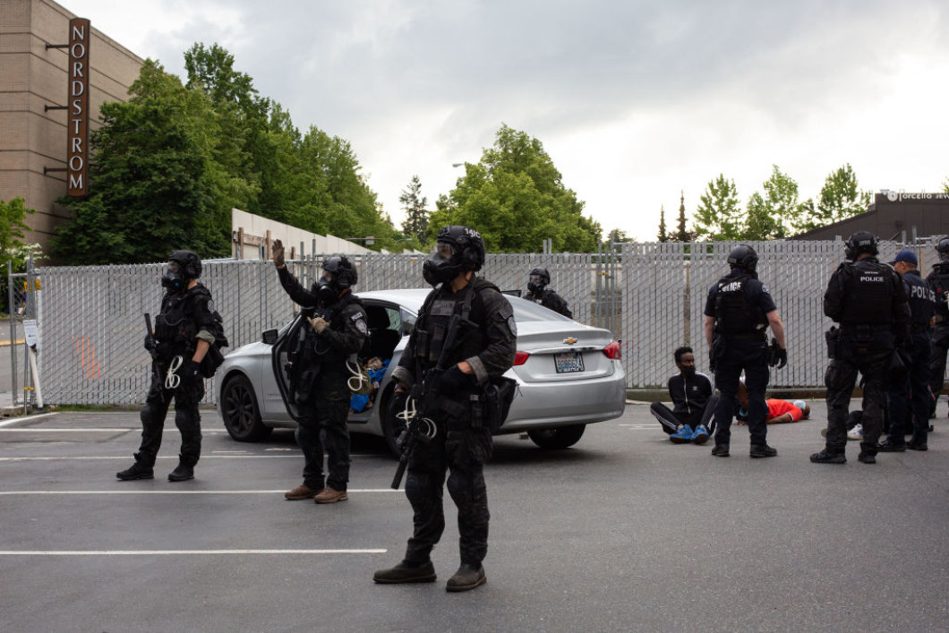 Protestors In Seattle Rally Against Police Brutality In Death Of George Floyd