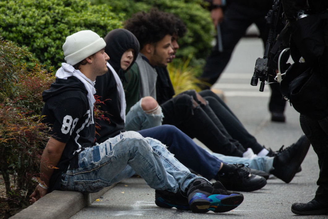 Protestors In Seattle Rally Against Police Brutality In Death Of George Floyd