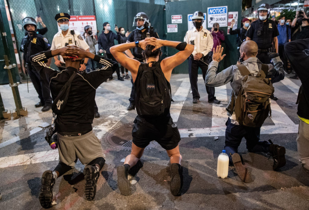 Protests Against Police Brutality Over Death Of George Floyd Continue In NYC