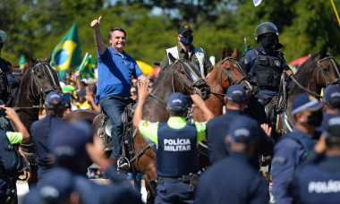 Bolsonaro Attends Manifestation With His Supporters in Front of Palacio do Planalto Amidst the Coronavirus (COVID - 19) Pandemic