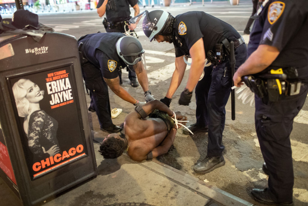 Protests Against Police Brutality Over Death Of George Floyd Continue In NYC