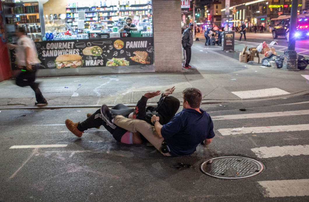 Protests Against Police Brutality Over Death Of George Floyd Continue In NYC