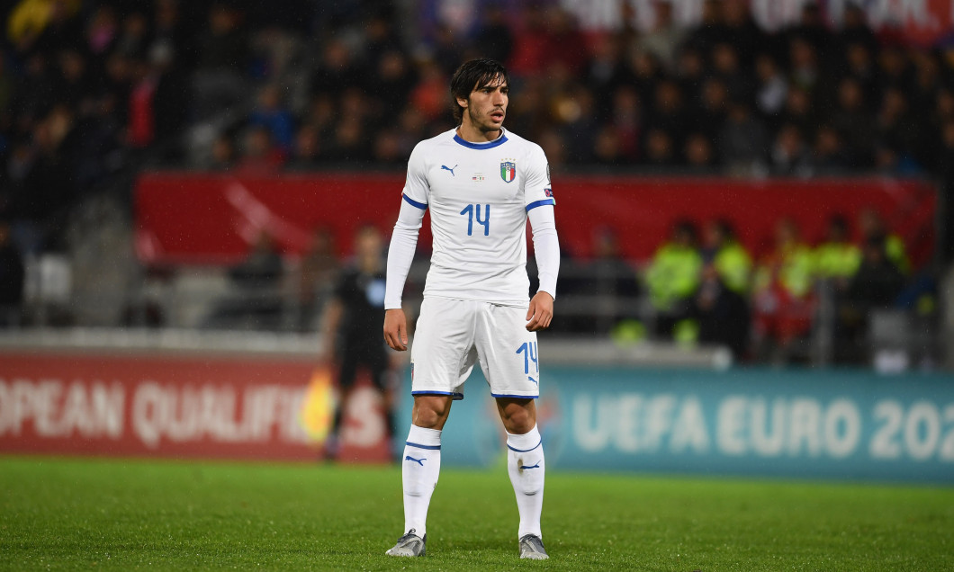 Sandro Tonali, mijlocașul Bresciei, în tricoul echipei naționale / Foto: Getty Images