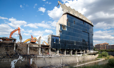Demolition of the Vicente Calderón Stadium, Madrid, Madrid, Spain - 27 May 2020