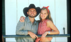 Tennis Player Andre Agassi Stands With His Girlfriend Brooke Shields April 1997 In Califo